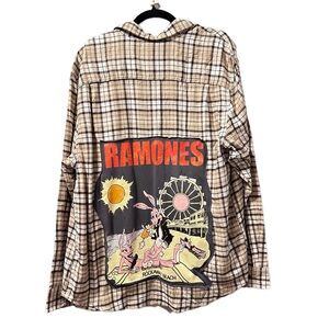 Ramones flannel up cycle rockaway beach